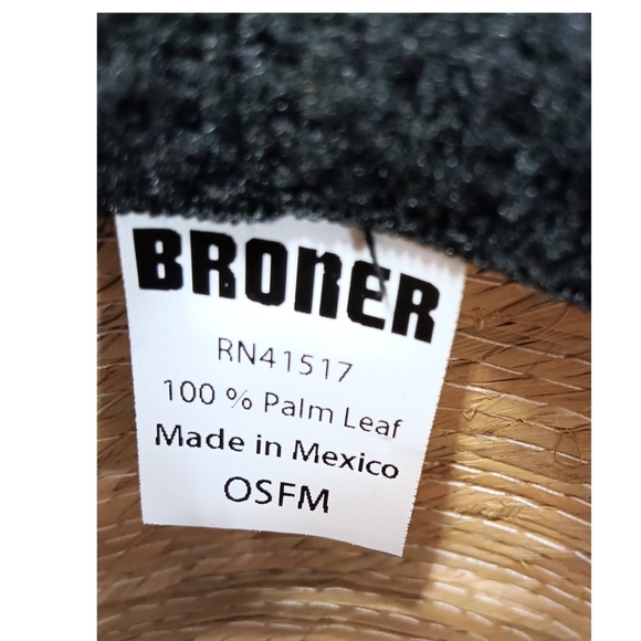 Stylish Reyes Braided Palm Straw Cowboy Hat by Broner - Picture 5 of 5